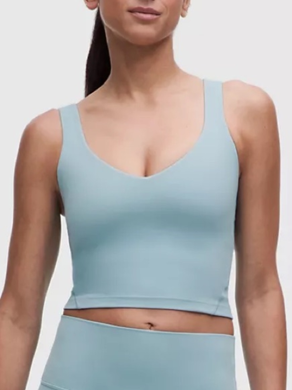 lululemon athletica Light Blue Seamless V-Neck Tank